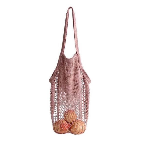 Graf Lantz Ami Net Market Tote - Rose Pink, Boho Beach Tote Bag, Made in USA - Picture 1 of 5